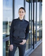 Langarm Damenbluse Active-Stretch in Modern-Fit schwarz
