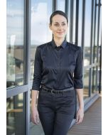 Damenbluse Active-Stretch mit 3/4-Ärmeln in Modern-Fit schwarz