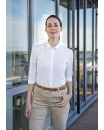 Damenbluse Active-Stretch mit 3/4-Ärmeln in Modern-Fit weiß