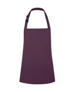 Kinderlatzschürze Basic mit Schnalle aubergine