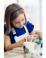 Kinderlatzschürze Basic mit Schnalle weiß