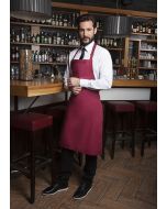 Latzschürze Basic mit Schnalle bordeaux