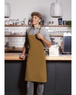 Latzschürze Basic mit Schnalle senf