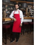 Latzschürze Basic mit Schnalle rot