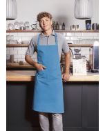 Latzschürze Basic mit Schnalle und Tasche türkis
