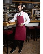 Latzschürze Basic mit Schnalle und Tasche bordeaux