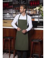 Latzschürze Basic mit Schnalle und Tasche moosgrün