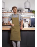 Latzschürze Basic mit Schnalle und Tasche camel