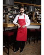 Latzschürze Basic mit Schnalle und Tasche rot