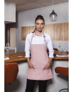 Kurze Latzschürze Basic mit Schnalle und Tasche rosa