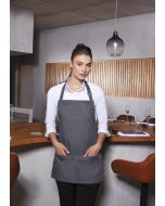 Kurze Latzschürze Basic mit Schnalle und Tasche anthrazit