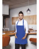 Kurze Latzschürze Basic mit Schnalle und Tasche blau