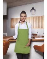 Kurze Latzschürze Basic mit Schnalle und Tasche limette
