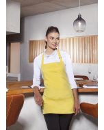 Kurze Latzschürze Basic mit Schnalle und Tasche sonnengelb