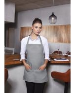Kurze Latzschürze Basic mit Schnalle und Tasche basaltgrau