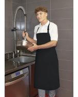 Wasserabweisende Latzschürze Basic mit Schnalle schwarz