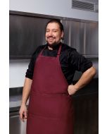 XXL-Latzschürze Basic in Übergröße mit Schnalle und Tasche bordeaux