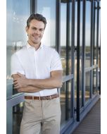 Kurzarm Herrenhemd Active-Stretch in Slim-Fit weiß