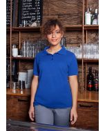 Damen Workwear Poloshirt Basic blau