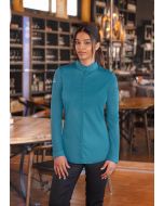 Langarm Damenkochjacke DIAMOND CUT® Avantgarde dunkelpetrol