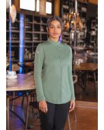 Langarm Damenkochjacke DIAMOND CUT® Avantgarde pastellgrün