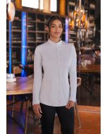 Langarm Damenkochjacke DIAMOND CUT® Avantgarde silbergrau