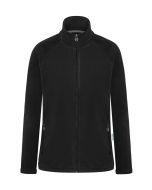Damen Workwear Fleecejacke Warm-Up, aus nachhaltigem Material schwarz