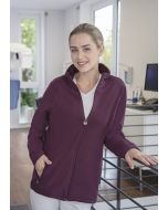 Damen Workwear Fleecejacke Warm-Up, aus nachhaltigem Material aubergine