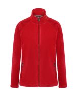 Damen Workwear Fleecejacke Warm-Up, aus nachhaltigem Material rot