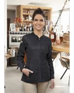 Damenkochjacke Green Generation, aus nachhaltigem Material schwarz