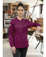 Damenkochjacke Green Generation, aus nachhaltigem Material aubergine