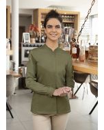 Damenkochjacke Green Generation, aus nachhaltigem Material moosgrün