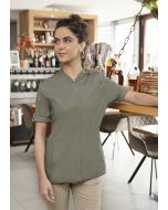Kurzarm Damenkochjacke Green-Generation, aus nachhaltigem Material salbei
