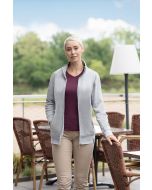 Damen Workwear Sweatjacke Soft-Face, aus nachhaltigem Material platingrau meliert