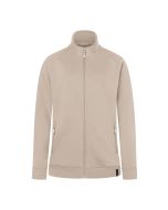 Damen Workwear Sweatjacke Soft-Face, aus nachhaltigem Material sand