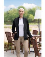 Damen Workwear Sweatjacke Soft-Face, aus nachhaltigem Material schwarz