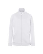 Damen Workwear Sweatjacke Soft-Face, aus nachhaltigem Material weiß