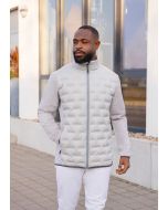 Herren Hybrid-Jacke  Outdoor-Pro, aus nachhaltigem Material hellgrau