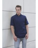 Kurzarm Kochjacke Modern-Look marine