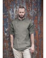 Kurzarm Kochjacke Jeans-Style vintage moss green