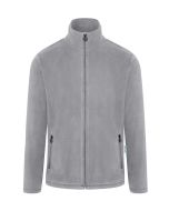 Herren Workwear Fleecejacke Warm-Up, aus nachhaltigem Material platingrau