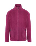 Herren Workwear Fleecejacke Warm-Up, aus nachhaltigem Material fuchsia