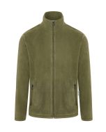 Herren Workwear Fleecejacke Warm-Up, aus nachhaltigem Material moosgrün