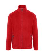 Herren Workwear Fleecejacke Warm-Up, aus nachhaltigem Material rot