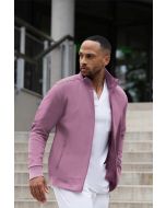 Herren Workwear Sweatjacke Soft-Face, aus nachhaltigem Material dunkelrosa