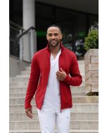 Herren Workwear Sweatjacke Soft-Face, aus nachhaltigem Material rot