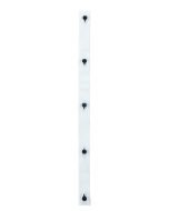 Knopfleiste 5-Loch, 12 cm Abstand, 2 Stück / Pack weiß