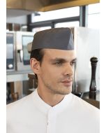 Größenverstellbare Kochmütze Schiffchen anthrazit