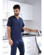 Kurzarm Herren-Schlupfkasack Essential, aus nachhaltigem Material marine