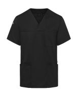 Kurzarm Herren-Schlupfkasack Essential, aus nachhaltigem Material schwarz